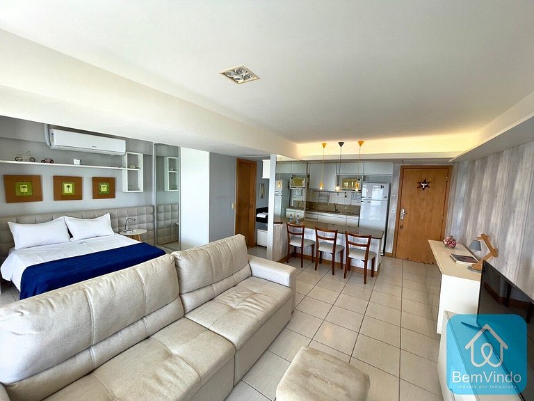 Apartamento com linda vista mar no Bahia Suites