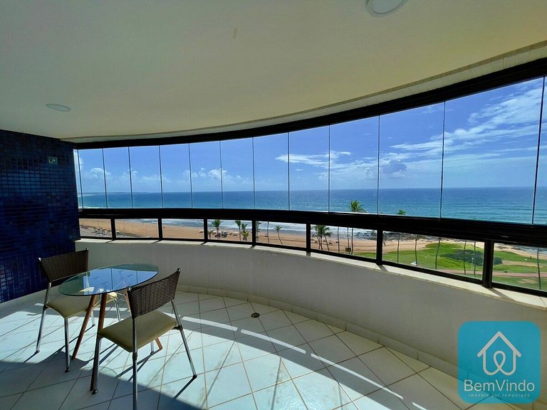 Apartamento com linda vista mar no Bahia Suites