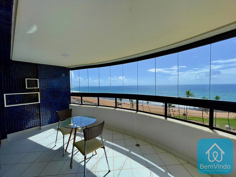 Apartamento com linda vista mar no Bahia Suites