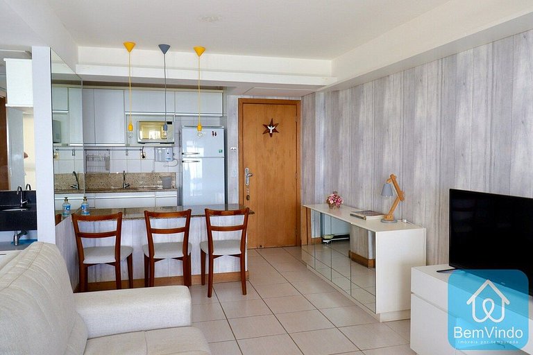 Apartamento com linda vista mar no Bahia Suites