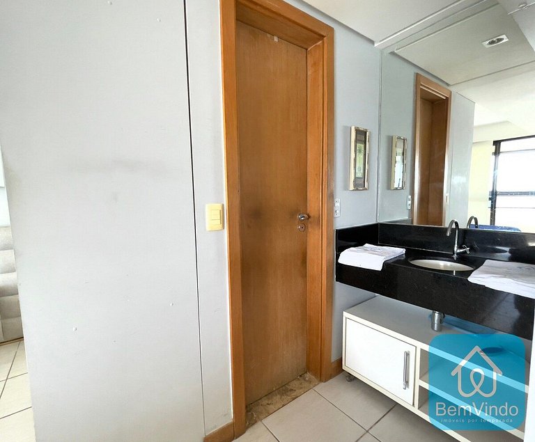 Apartamento com linda vista mar no Bahia Suites