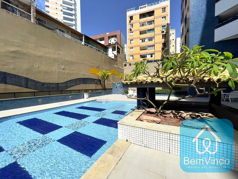 Apartamento com linda vista mar no Bahia Suites