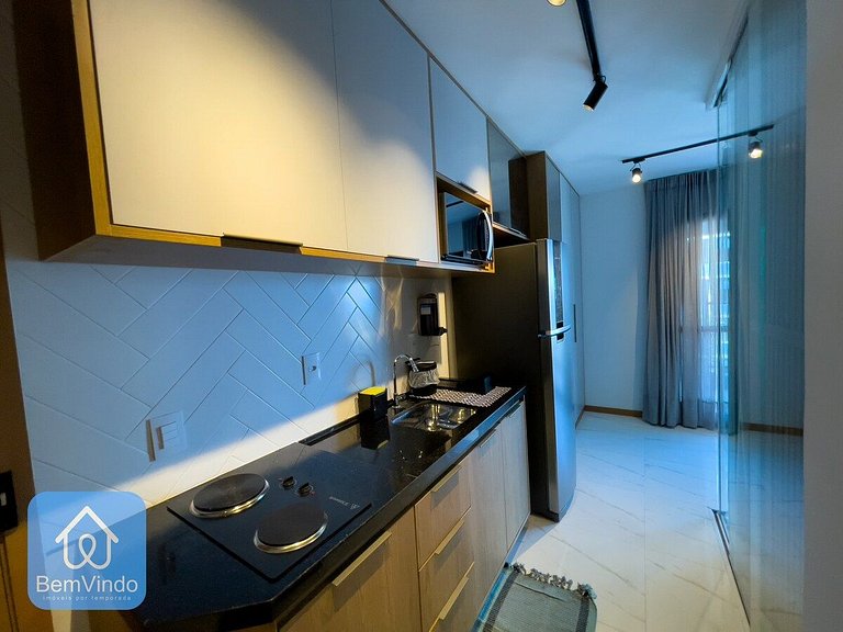 Apartamento com linda vista mar no Smart Barra 2