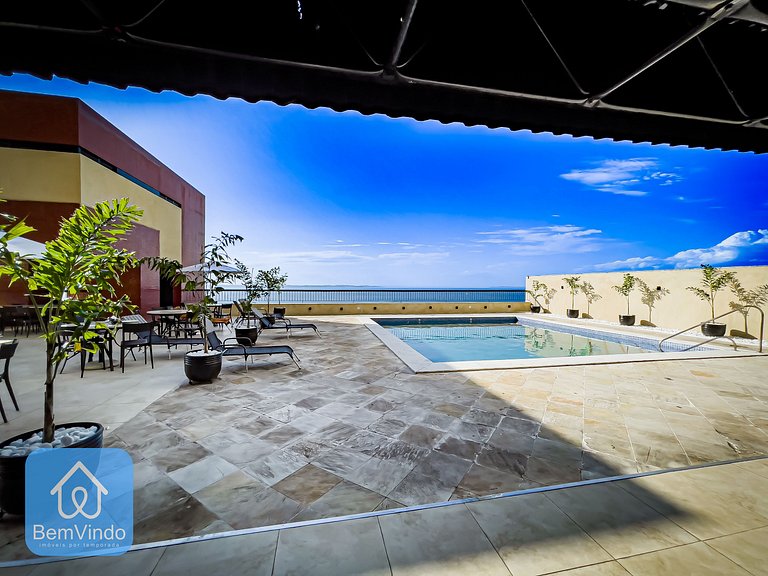 Apartamento completo com píer e acesso ao mar