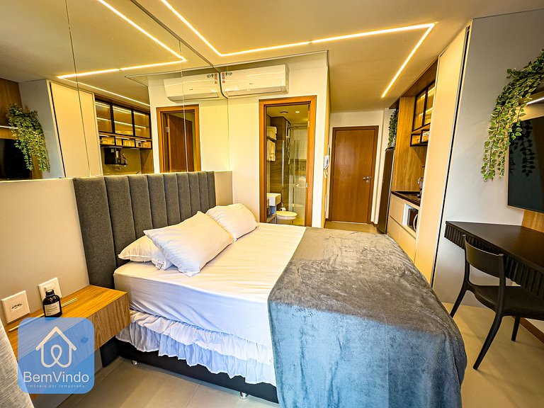 Studio de alto padrão no Barra Premium