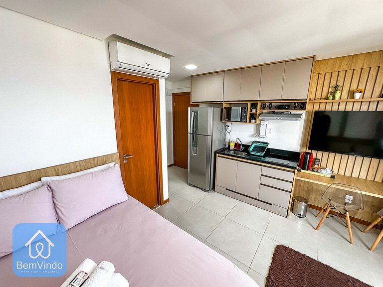 Studio Vista Mar Exclusivo no Barra Premium