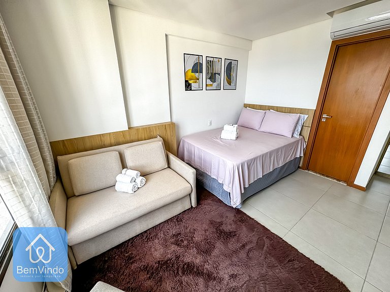 Studio Vista Mar Exclusivo no Barra Premium