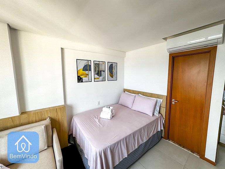 Studio Vista Mar Exclusivo no Barra Premium