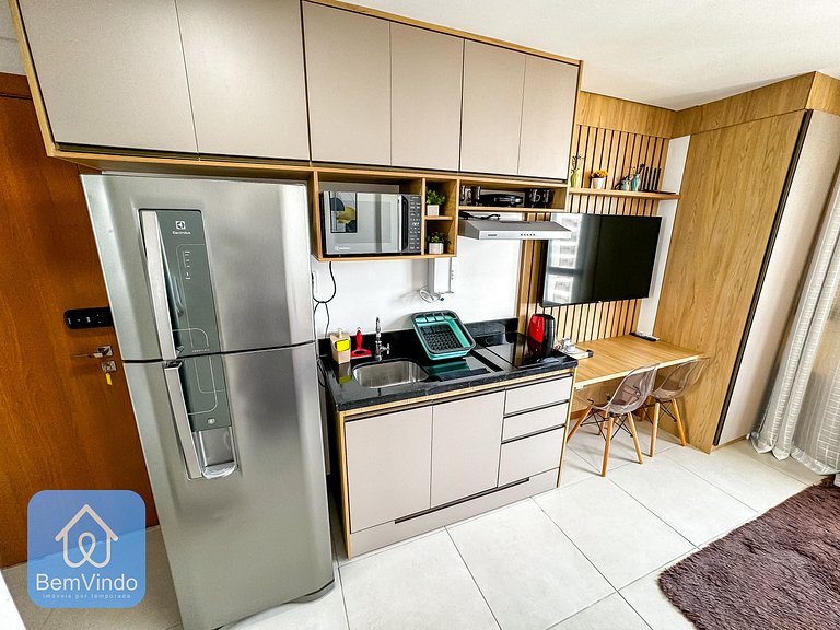 Studio Vista Mar Exclusivo no Barra Premium