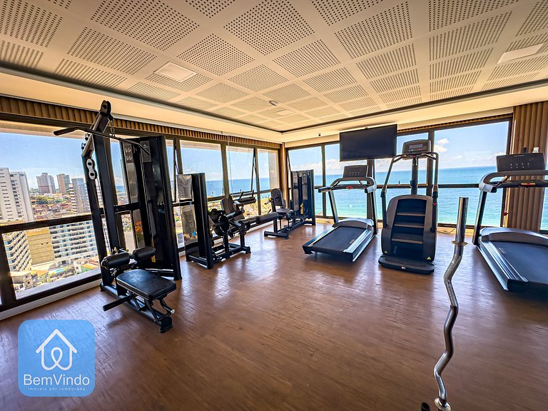 Studio Vista Mar Exclusivo no Barra Premium