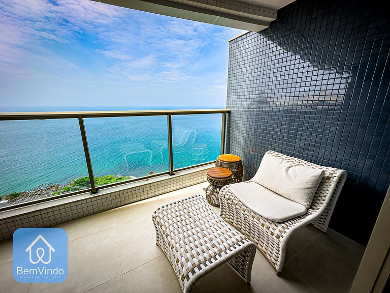 Apartamento de Luxo com vista mar na Ondina