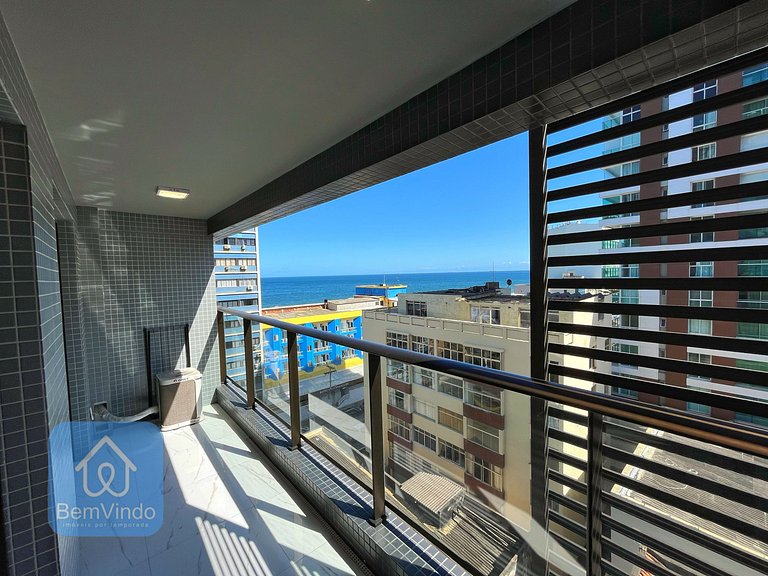 Apartamento aconchegante na Barra com vista mar