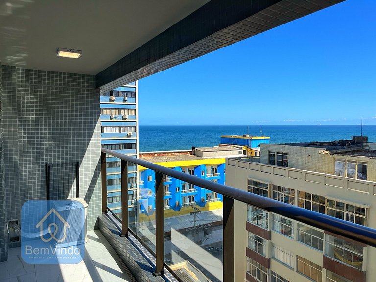 Apartamento aconchegante na Barra com vista mar