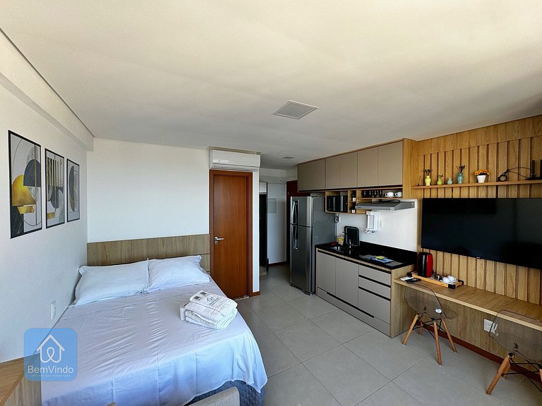 Studio Vista Mar Exclusivo no Barra Premium