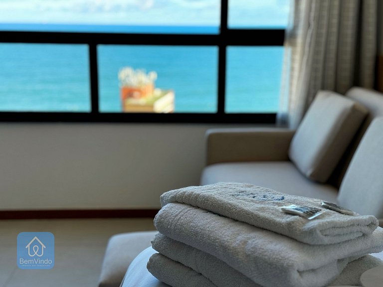 Studio Vista Mar Exclusivo no Barra Premium