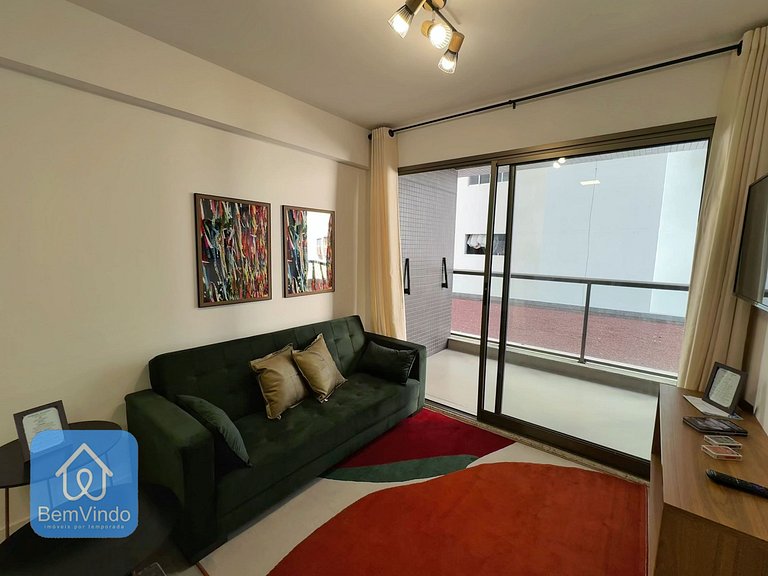 Quarto e Sala Aconchegante no Barra Conceito