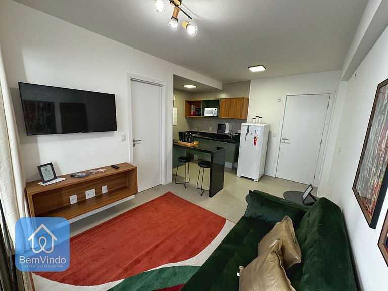 Quarto e Sala Aconchegante no Barra Conceito