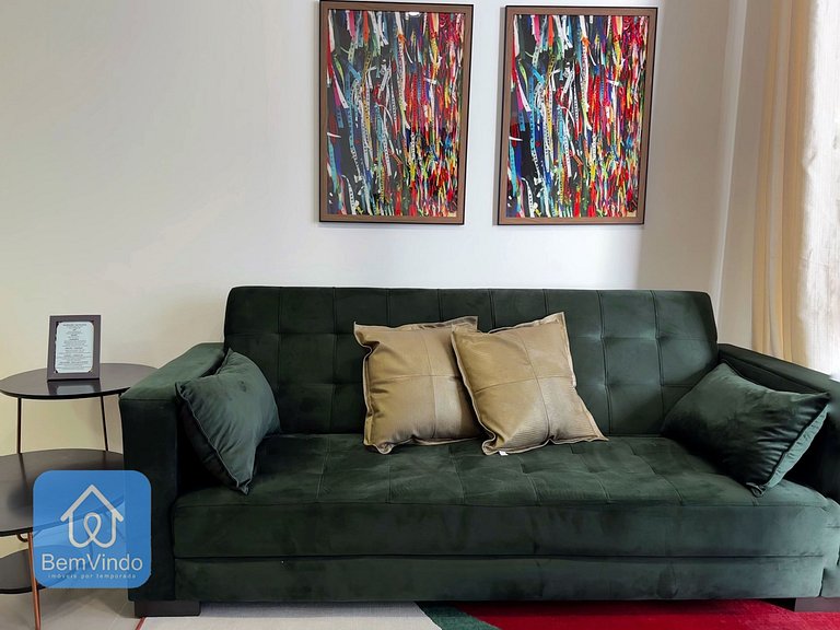 Quarto e Sala Aconchegante no Barra Conceito