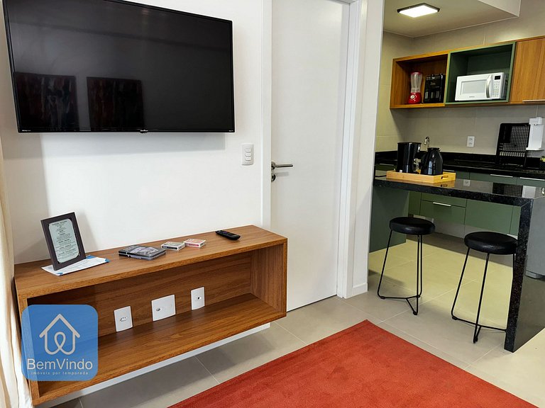Quarto e Sala Aconchegante no Barra Conceito