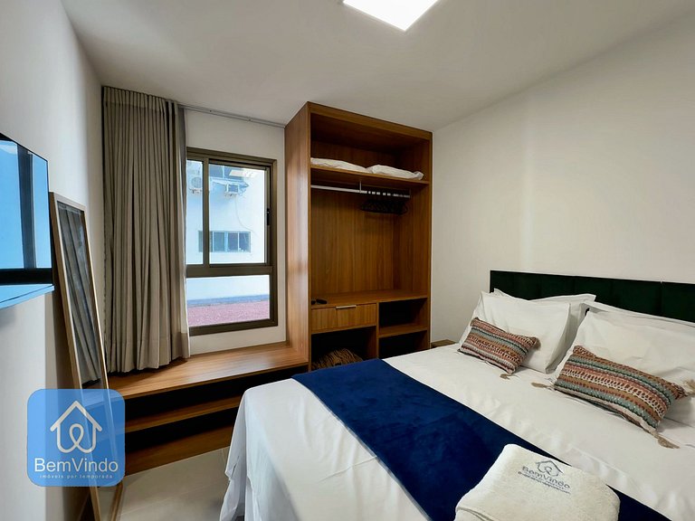 Quarto e Sala Aconchegante no Barra Conceito