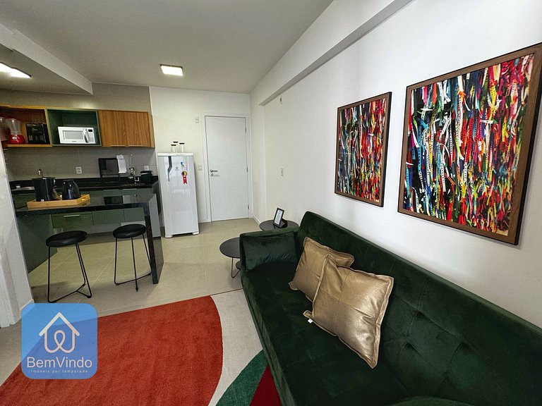 Quarto e Sala Aconchegante no Barra Conceito