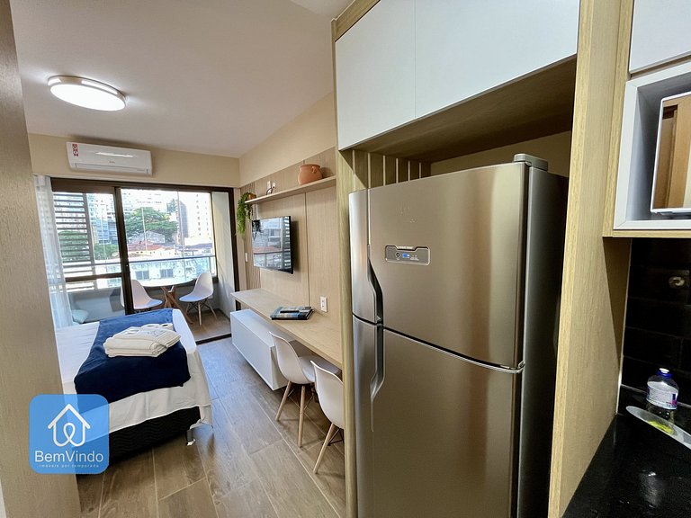 Studio Confortável e Moderno Na Barra