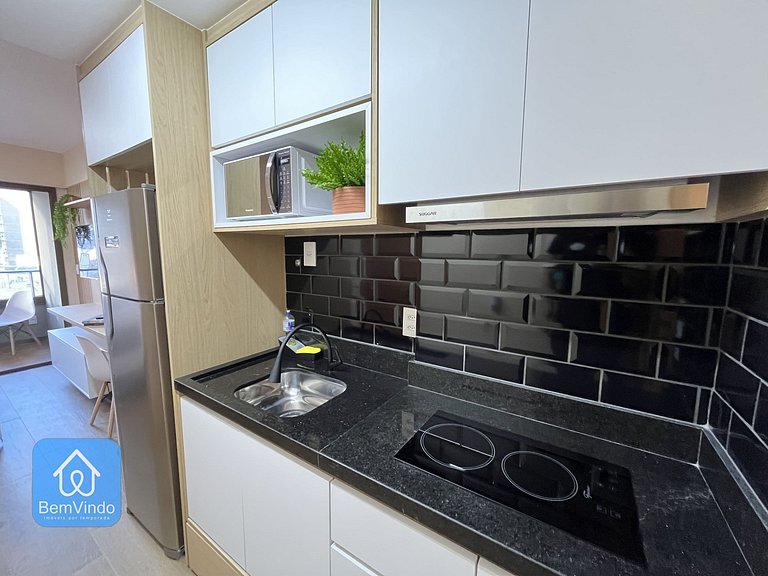 Studio Confortável e Moderno Na Barra