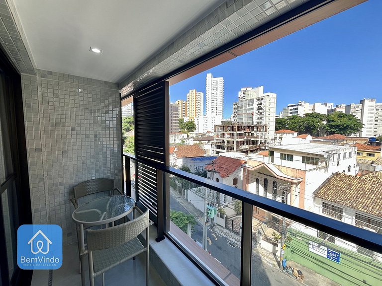Studio Completo e Confortável Com Varanda Na Barra