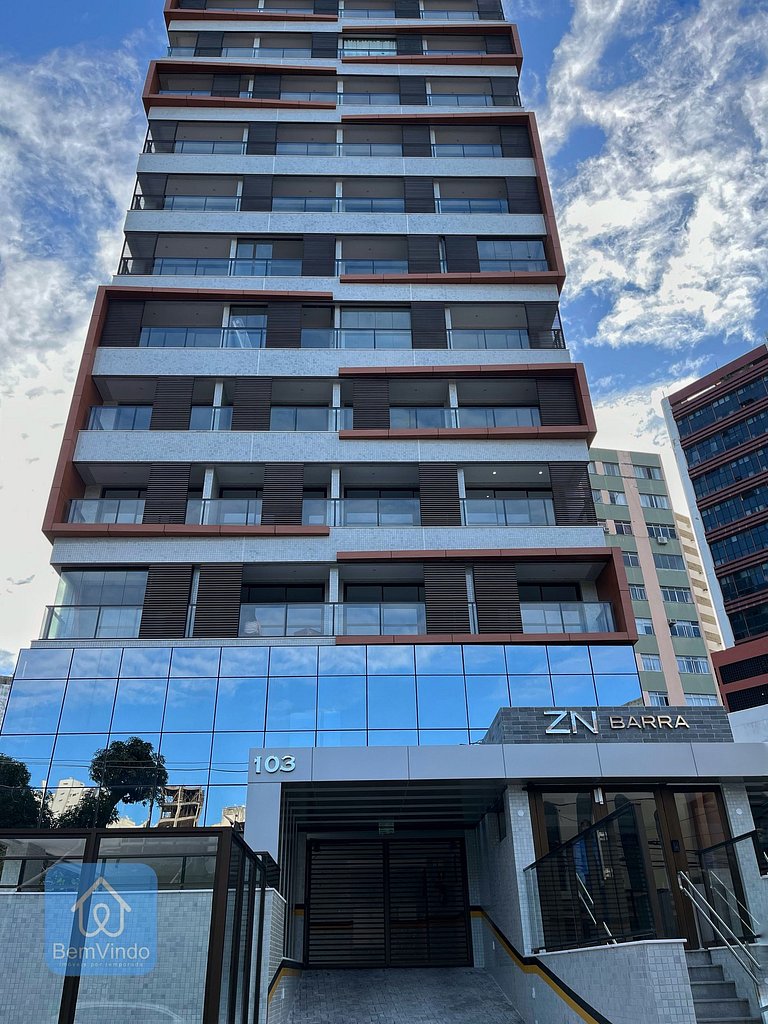 Studio Completo e Confortável Com Varanda Na Barra