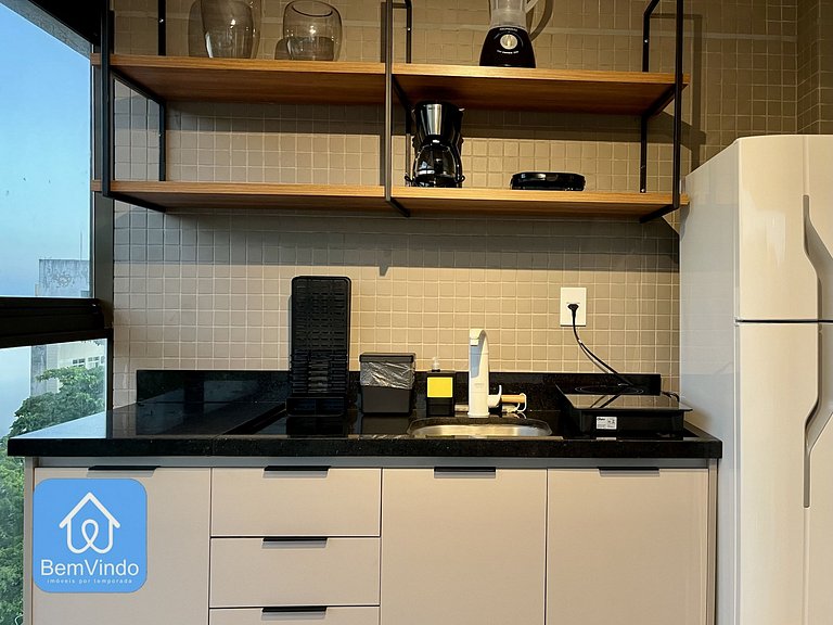 Quarto e Sala Confortável e Completo Na Ondina