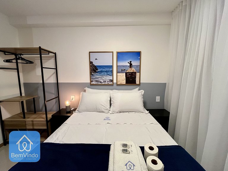 Quarto e Sala Confortável e Completo Na Ondina