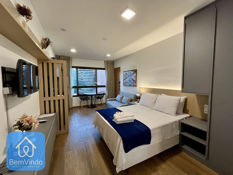 Apartamento Aconchegante No Único Barra