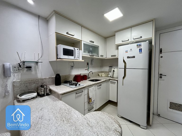 Apartamento Equipado e Confortável Vista Mar