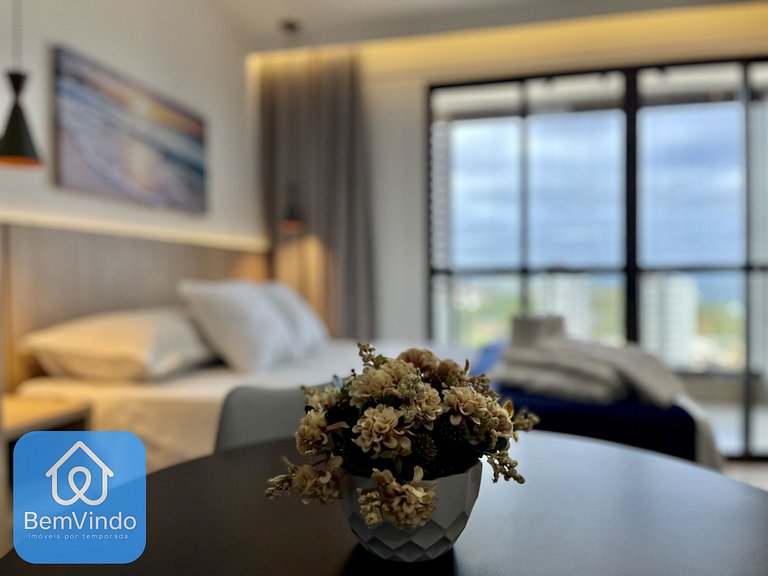 Apartamento Equipado Com Vista Mar Deslumbrante