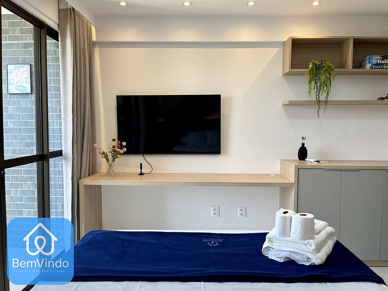 Apartamento Equipado Com Vista Mar Deslumbrante