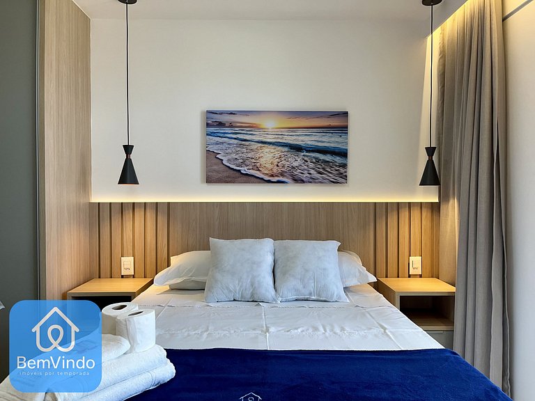 Apartamento Equipado Com Vista Mar Deslumbrante