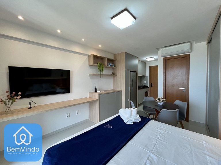 Apartamento Equipado Com Vista Mar Deslumbrante