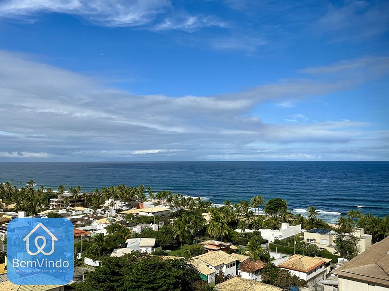 Apartamento Equipado Com Vista Mar Deslumbrante