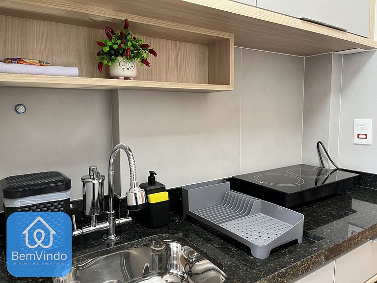 Apartamento Equipado Com Vista Mar Deslumbrante