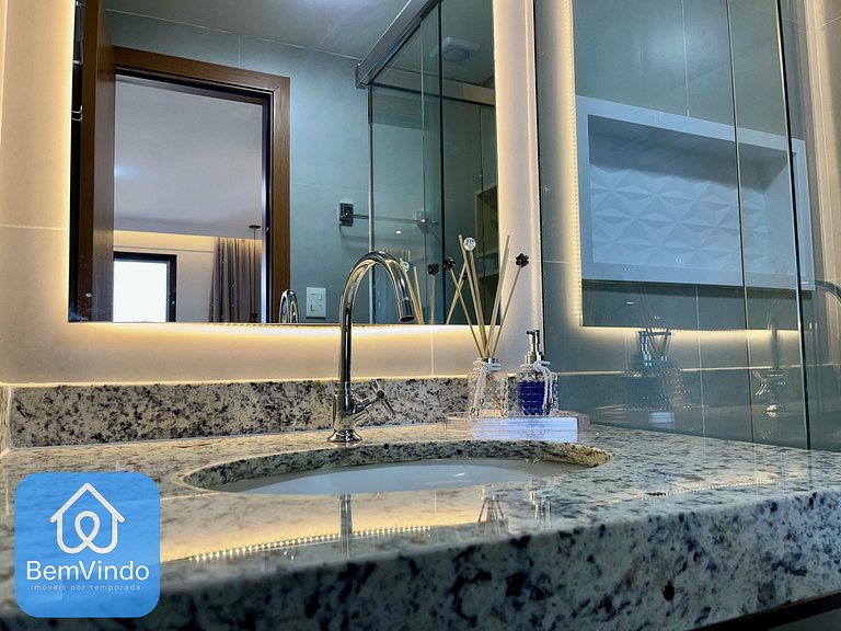 Apartamento Equipado Com Vista Mar Deslumbrante