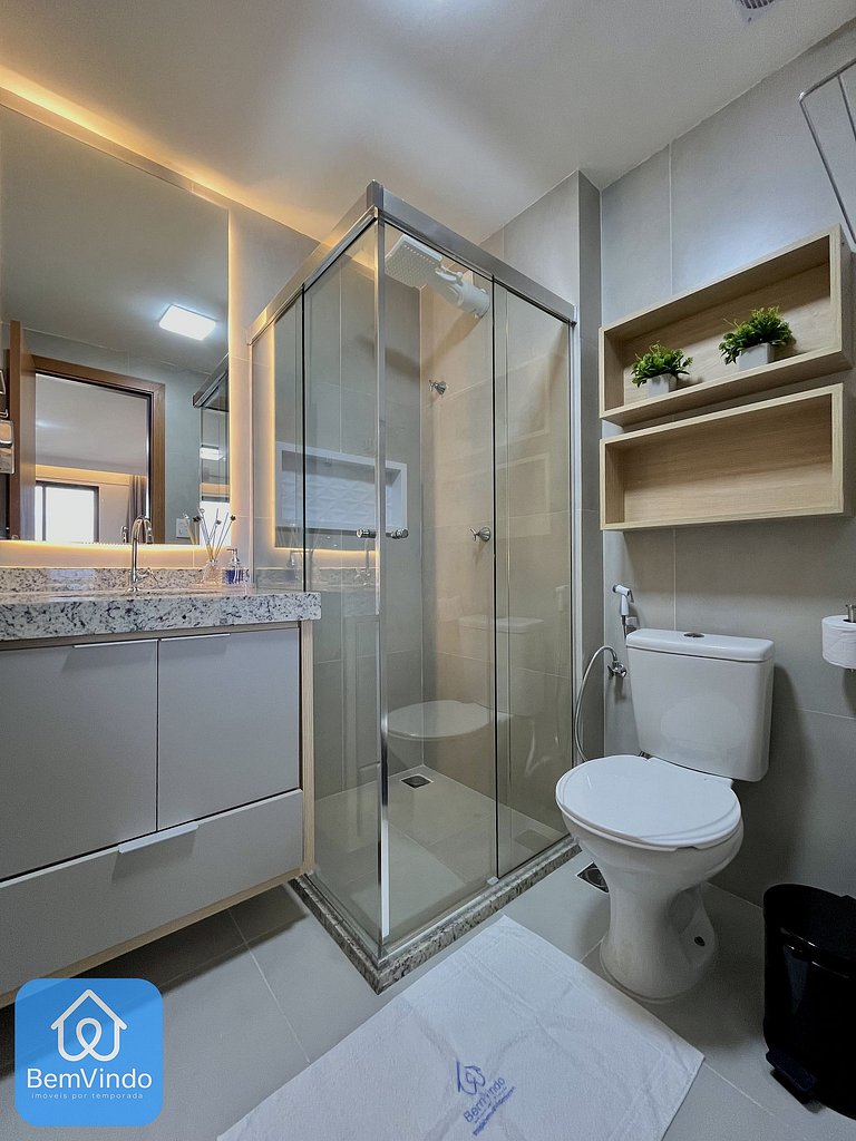 Apartamento Equipado Com Vista Mar Deslumbrante