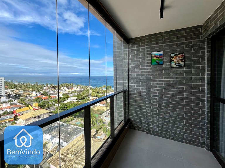 Apartamento Equipado Com Vista Mar Deslumbrante