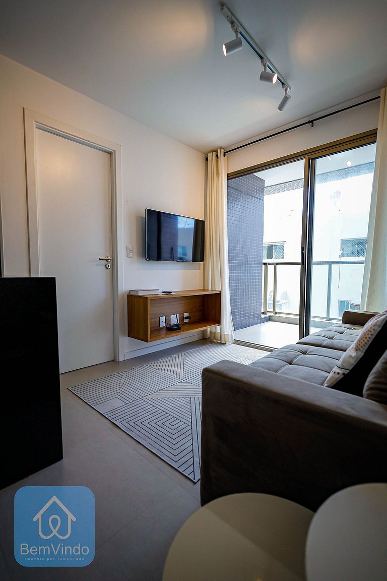 Quarto e Sala Aconchegante no Barra Conceito