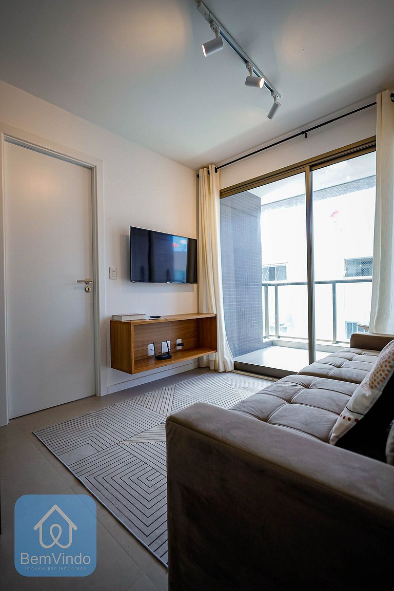 Quarto e Sala Aconchegante no Barra Conceito