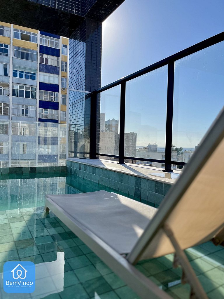 Quarto e Sala na Barra Vista Mar