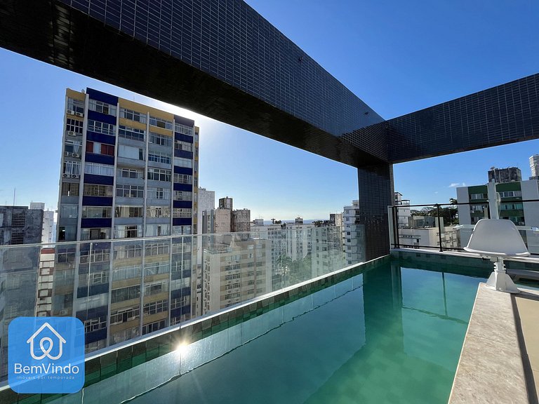 Quarto e Sala na Barra Vista Mar