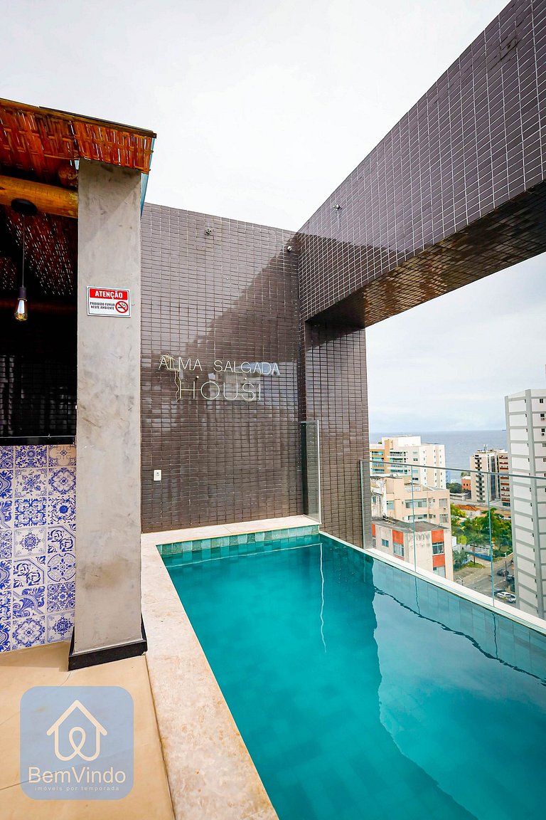 Quarto e Sala na Barra Vista Mar