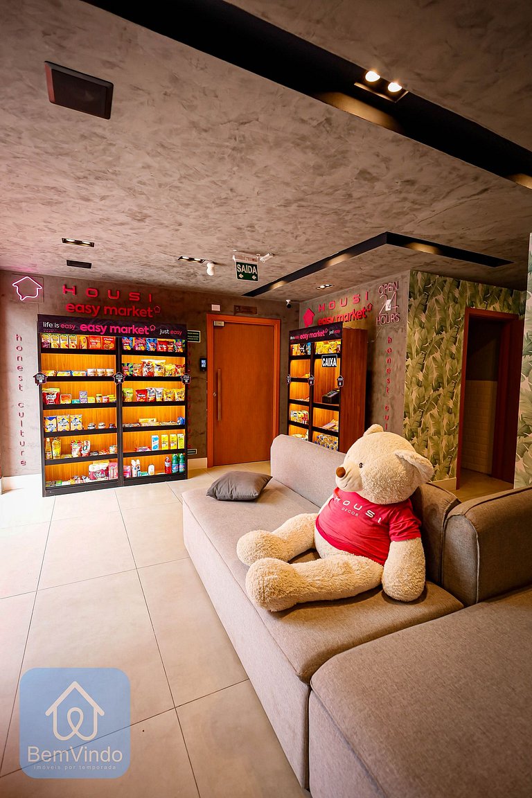 Quarto e Sala na Barra Vista Mar