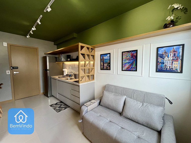 Quarto e Sala Organizado e Completo Na Ondina