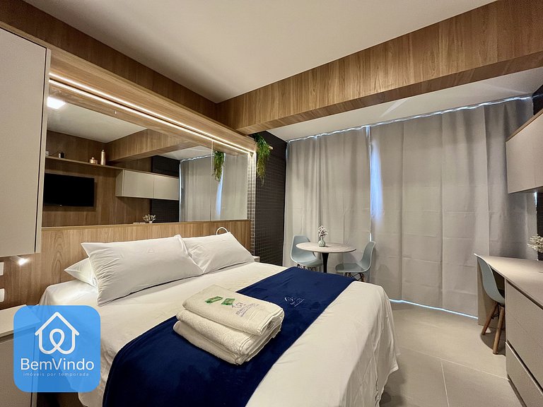 Estadia Perfeita: Estúdio Novo e Equipado Na Barra